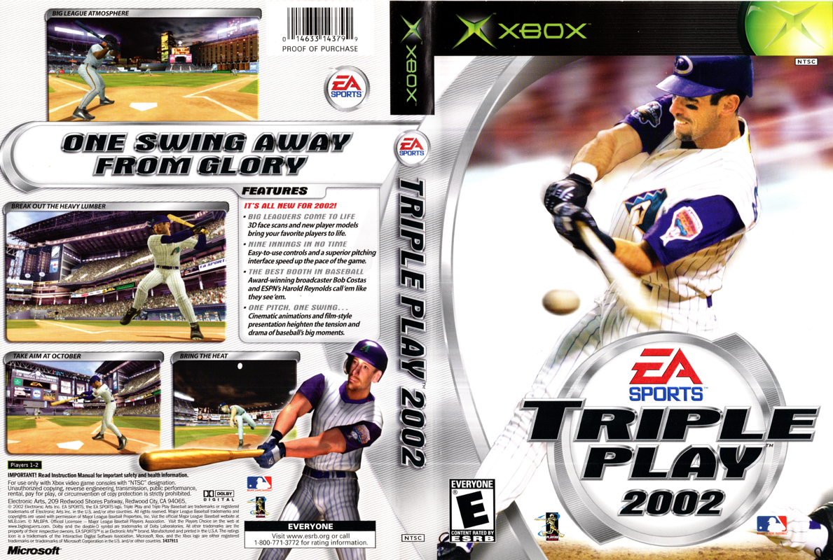 Triple Play 2002 box art for Xbox